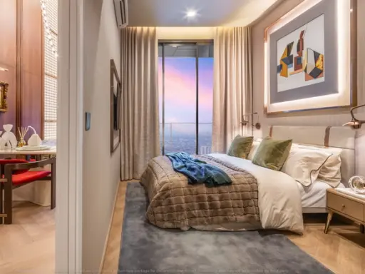 Down payment sale, Rhythm Charoen Nakhon Iconic, 19th floor, spacious room, great river view, easy on the eyes, hurry and reserve ownership.