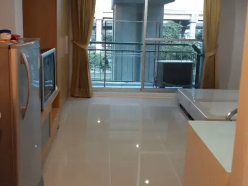 Condo for rent, Park View Vibhavadi, 4th floor, wide balcony, good wind, airy room, comfortable for rent.