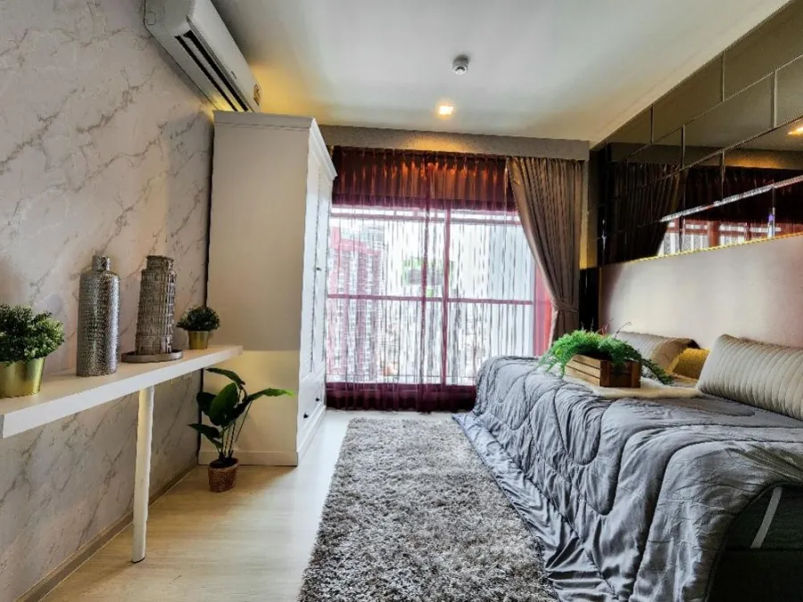 Condo for rent, Life Sukhumvit 48, city view, quiet, complete with furniture and electrical appliances.