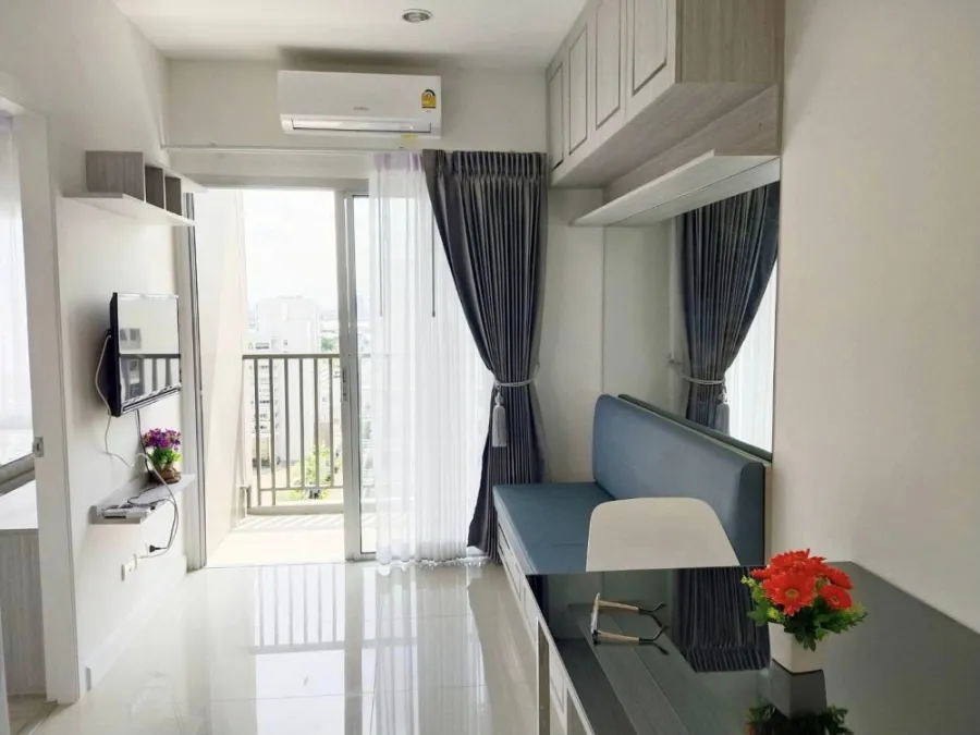 Condo for rent, Manor Sanambinnam, Building A, 16th floor, river view, decorated in minimal style Hurry up to reserve before you miss it.