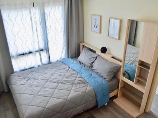 Condo for rent, Rich Park Triple Station, size 28 sq m, 24th floor, beautiful view, near Airport Link.