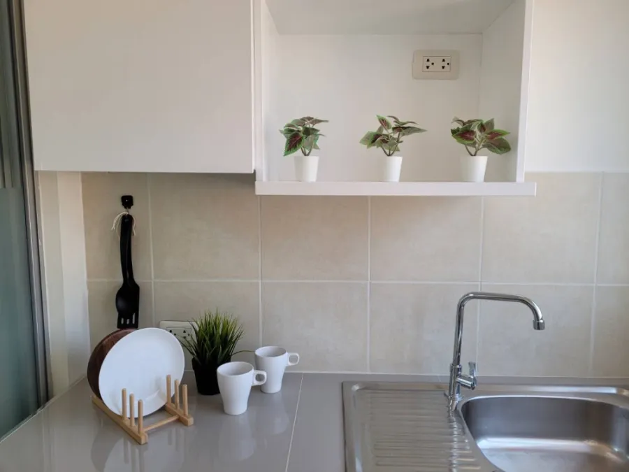For sale: Supalai City Home Srinakarin, minimalist decorated room, minimalist style, complete set of furniture. Don't postpone past booking.