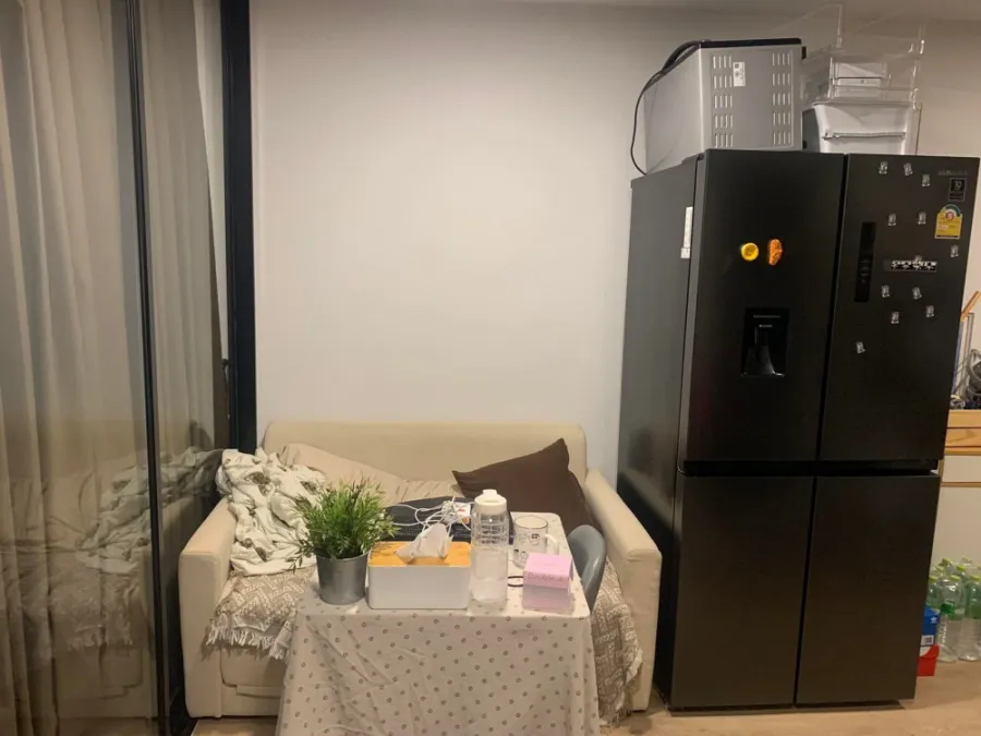 KAVE TU for rent, Rim room, size 30 sq.m., Building D, 2nd floor, good electrical appliances Book now before you miss it.