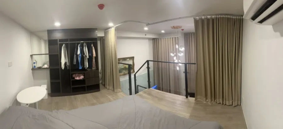 Selling rent Origin Plug & Play Ramintra Duo room, 1.5 floor, pets allowed, 4.2 meter high ceiling. Book now, don't hesitate!