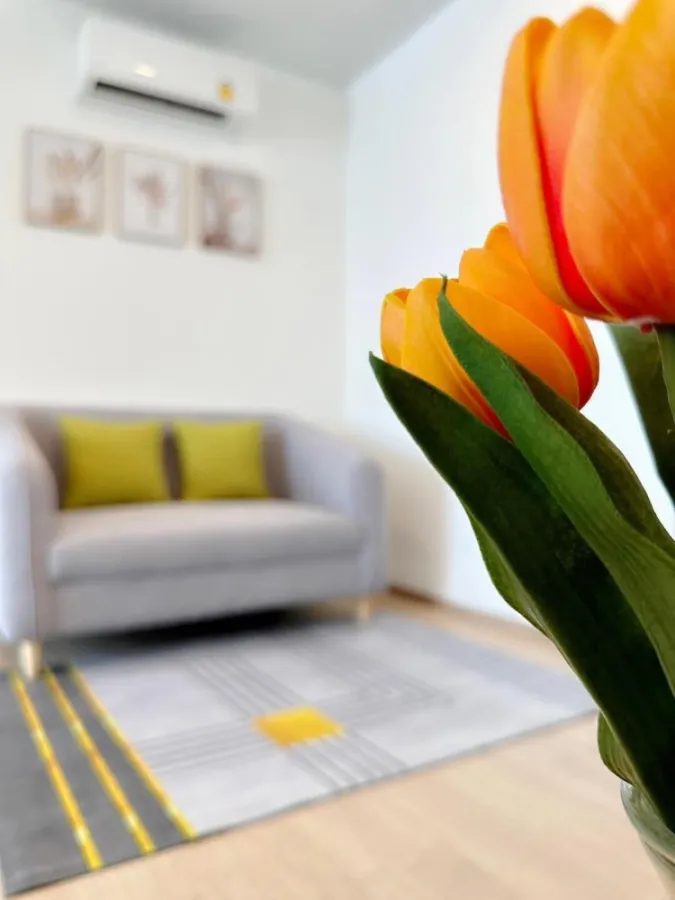 For rent Chewathai Kaset Nawamin, corner room, very private, spacious room, beautifully decorated, comfortable bed, don't miss it.