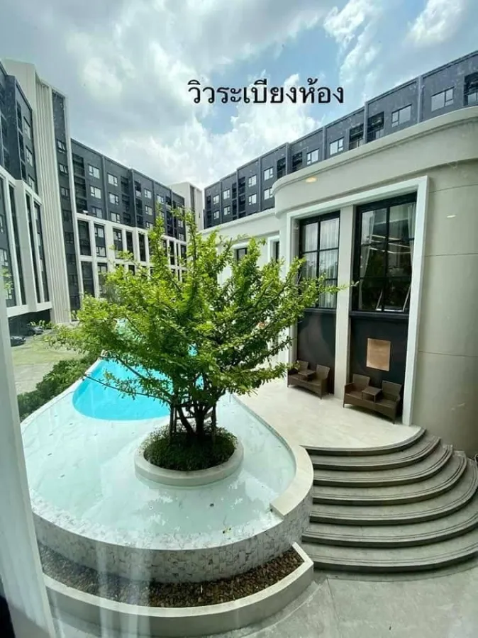 Selling Aspire Sukhumvit-On Nut, pool view, complete electrical appliances The price is tangible, you can carry your bag and move in.