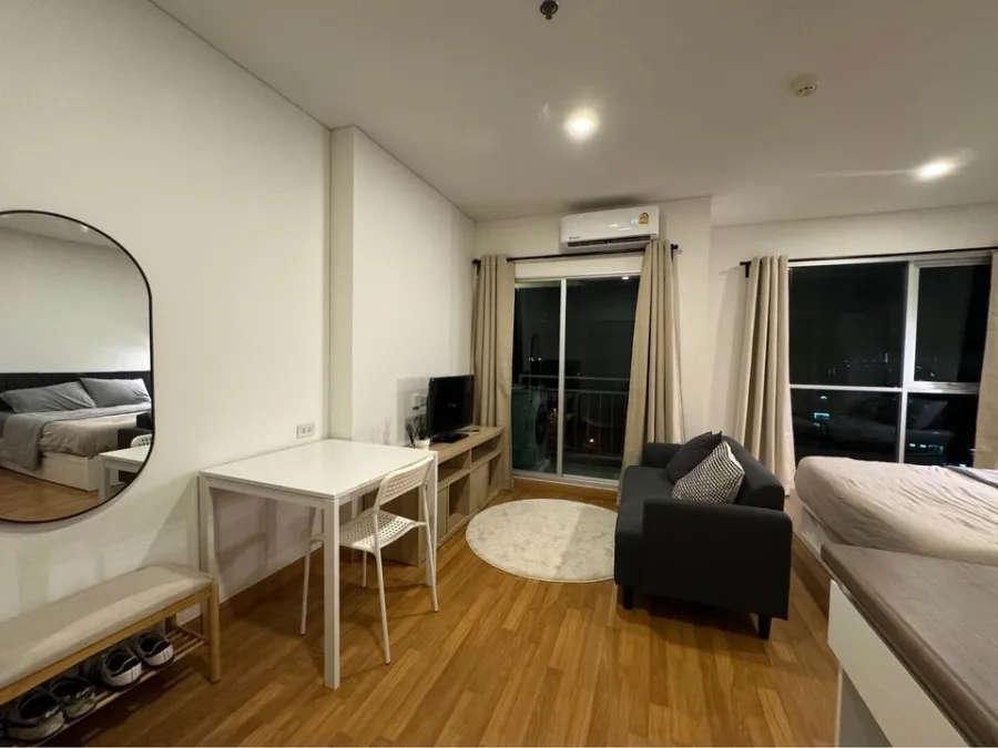 For sale, for rent, Lumpini Place Rama 3-Riverside, Studio room, wide frontage, fully furnished, if you don't book, you'll really miss out.