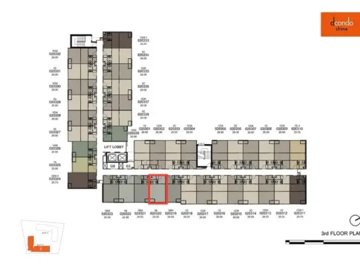 ขายดาวน์ ดีคอนโด ชายน์ รังสิต ชั้น 3 ตำแหน่ง 20 Furniture ครบชุด รีบจองเลย ห้ามพลาด