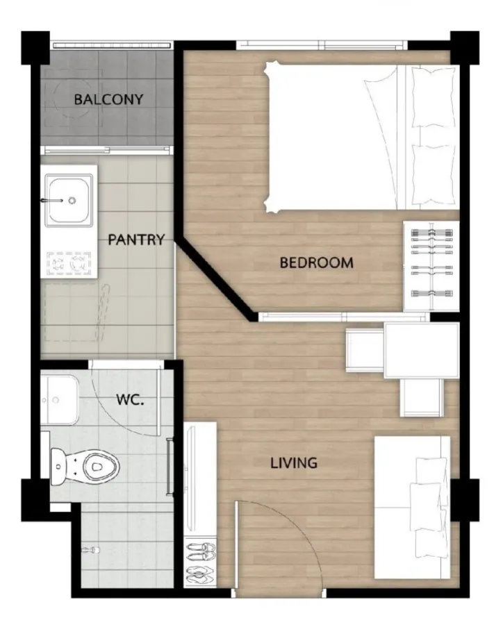 Down payment for sale, Sena Kit Bangna - Km.29, 5th floor, not very high, separate rooms, open view, interested, hurry and book now.