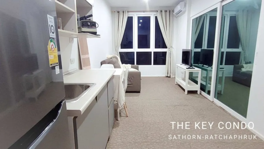 Condo for rent: THE KEY Sathorn-Ratchaphruek The room is nicely decorated, the white tone is already comfortable, the price is comfortable, hurry up.