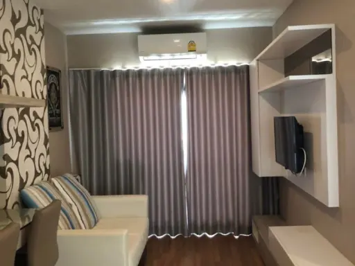 For rent!! Condo Lumpini Place Bangna Km. 3, 6th floor, Building C, very beautiful room, decorated with built-in furniture, hurry to reserve!! images