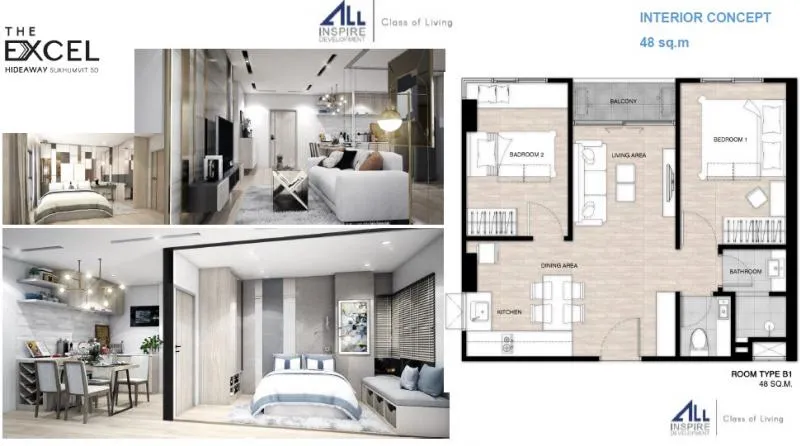 ขายดาวน์ the excel hideaway sukhumvit 50 ขนาด 48 ตร.ม. วิวสระ ใกล้ bts อ่อนนุช พลาดแล้วต้องเสียใจ