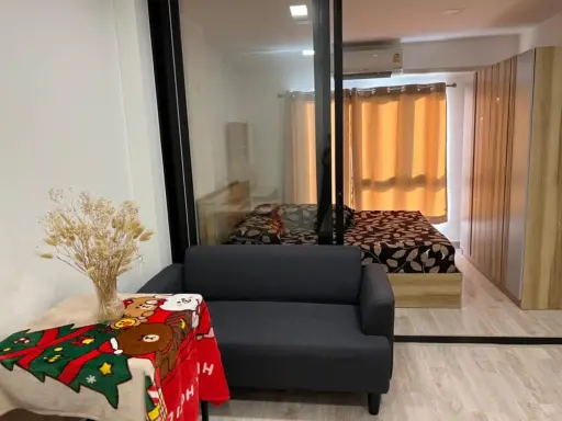 For sale: The One Plus Grand Ramkhamhaeng, 6th floor, separate room, fully furnished, hurry and become the owner.