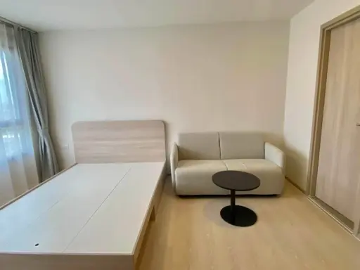ให้ช่า D Condo Air Ladkrabang ห้องน่าอยู่ เฟอร์นิเจอร์และเครื่องใช้ไฟฟ้าครบ หิ้วกระเป๋าเข้าอยู่ได้เลย