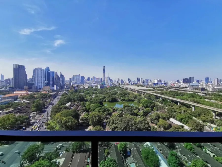Urgent for rent !! Condo Lumpini Suite Phetchaburi - Makkasan, beautiful view, high floor, built-in furniture, do not miss !!