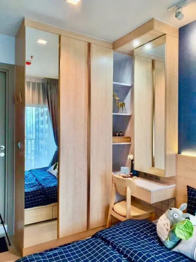 Don't miss it!! For rent Life Asoke-Rama 9, furniture decorated in modern Japanese style, very nice, mom!!!