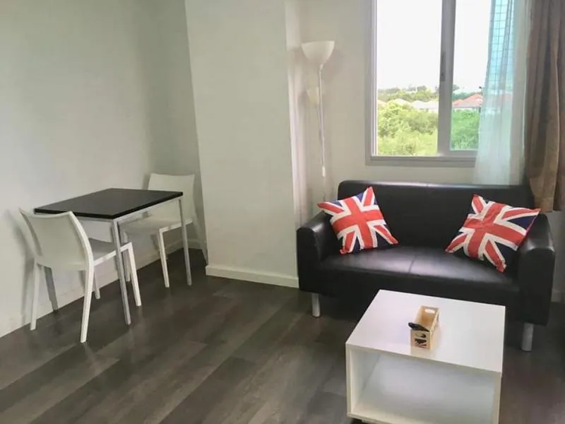 Room for sale at D Condo Rangsit Phase 1, corner room, open view Ready to move in The price is also very good.