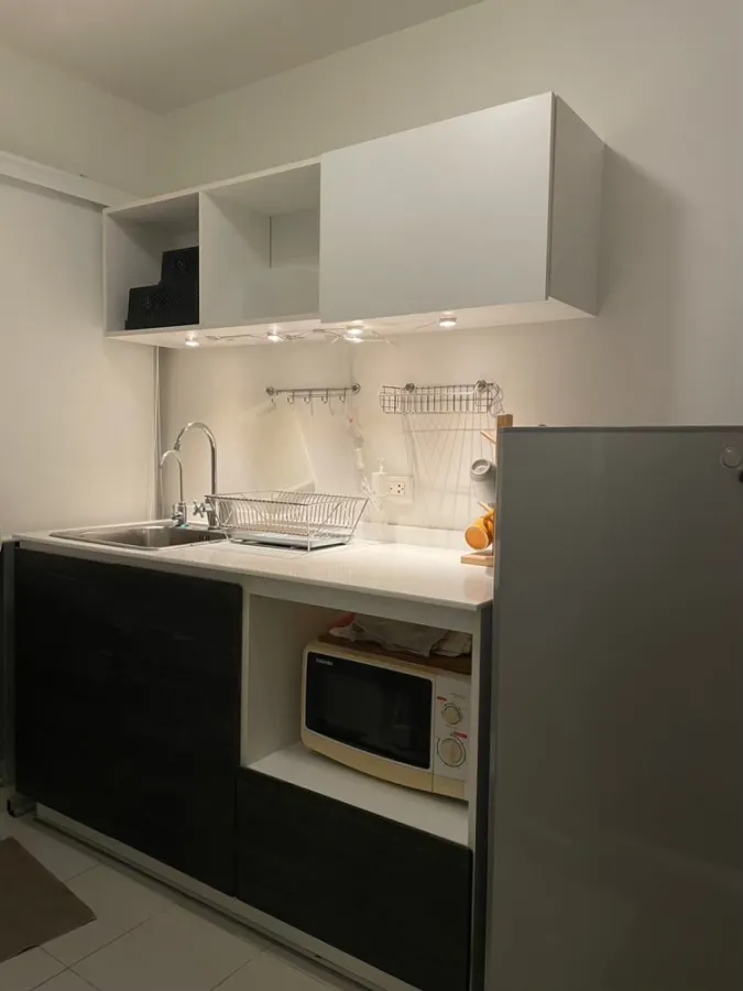 For rent!! D Condo Sukhumvit 109, 7th floor, swimming pool view, beautifully decorated room, ready to move in, near BTS Bearing, book now!!