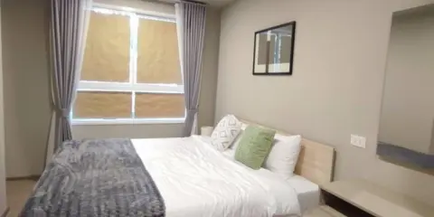ให้เช่าคอนโด D condo Pana 2 ห้องนอน 2 ห้องน้ำ ชั้น 1 อาคาร A วิวสระว่ายน้ำ เฟอร์ครบ จองด่วน