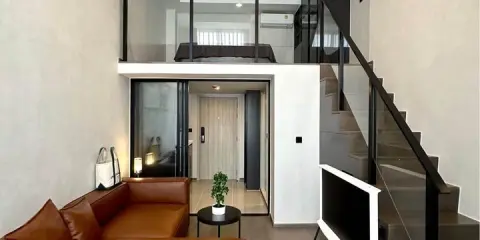 ให้เช่า พาร์ค ออริจิ้น จุฬา สามย่าน Loft Duplex one bedroom ชั้น 28 ได้วิวสูง รีบมาจองด่วนๆก่อนพลาด