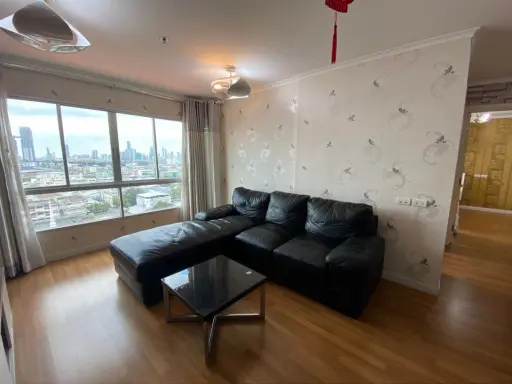 For rent, Lumpini Park Riverside-Rama 3, 15th floor, 2 bedroom views, the most wide room.