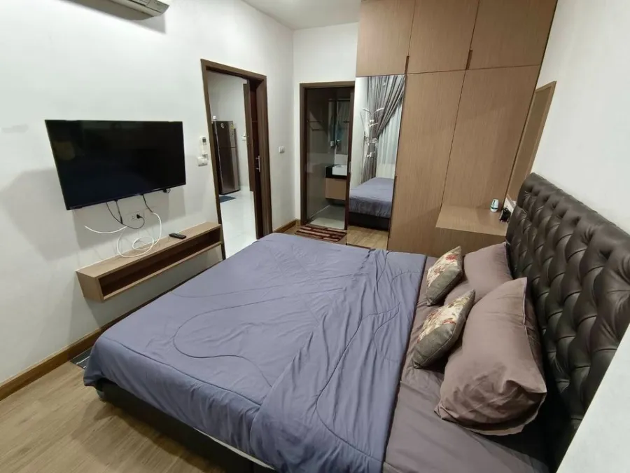 For rent, The Sky Condo Sriracha, 19th floor, sea view, complete facilities. Drag the ba