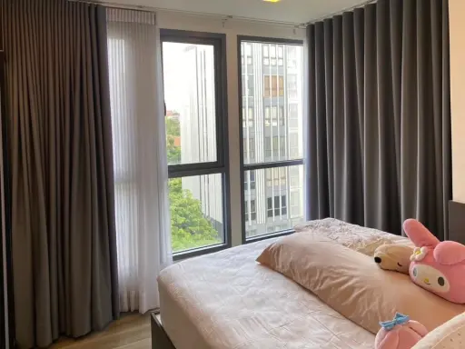 For rent, Moniiq condominium, Sukhumvit 64, 2 bedrooms, 2 bathrooms, complete facilities, good price, book now.