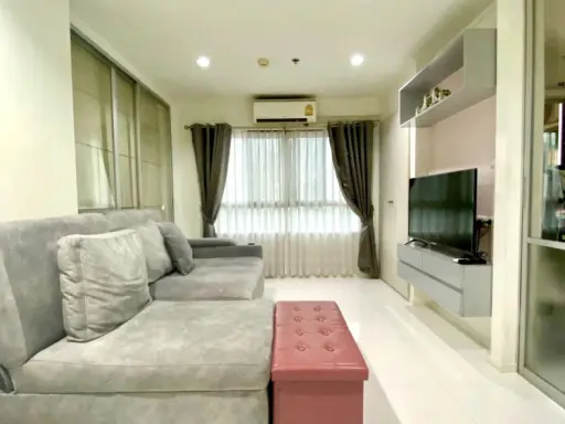Condo for rent, Lumpini Ville Sukhumvit 77, room decorated in minimalist style, super sweet, spacious and livable, book now.