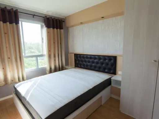 For rent, Lumpini Ville, Sukhumvit 109 - Bearing, large room, complete electrical appliances, do not miss
