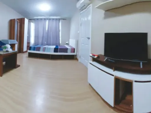 For rent, Plum Condo, Phahonyothin 89, studio room, decorated in white tones, reasonable price, just bring your bags and move in.