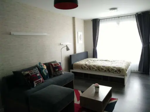 For rent D Condo Campus Resort Bangna, complete furniture and appliances There is a separate kitchen, don't miss it !!
