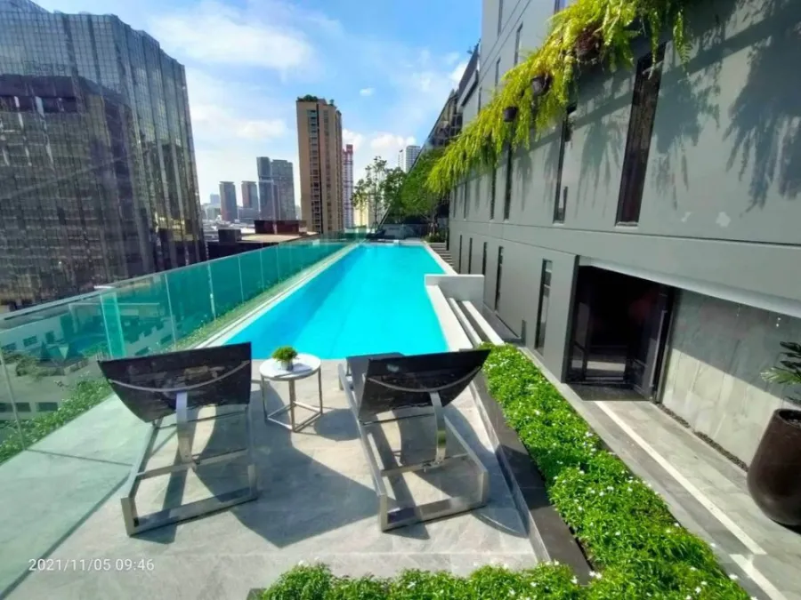 For rent, Park Origin Phayathai, nice room, clean tone control, just bring your bag and you can live in it. Hurry up to reserve.