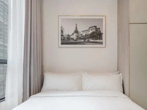 Condo for rent, Park Origin Phayathai, nice room, spacious size, decorated with soft white tones, hurry to book images