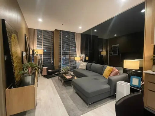 For rent: Noble Ploenchit, 15th floor, corner room, beautifully decorated, fully furnished, with private elevator. Reserve now!