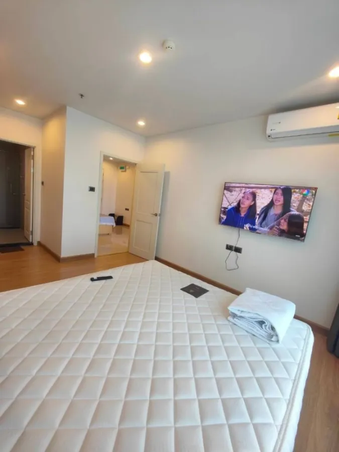 Condo for rent, Supalai Wellington 2, facing the road, complete with furniture and electrical appliances, don't miss it.