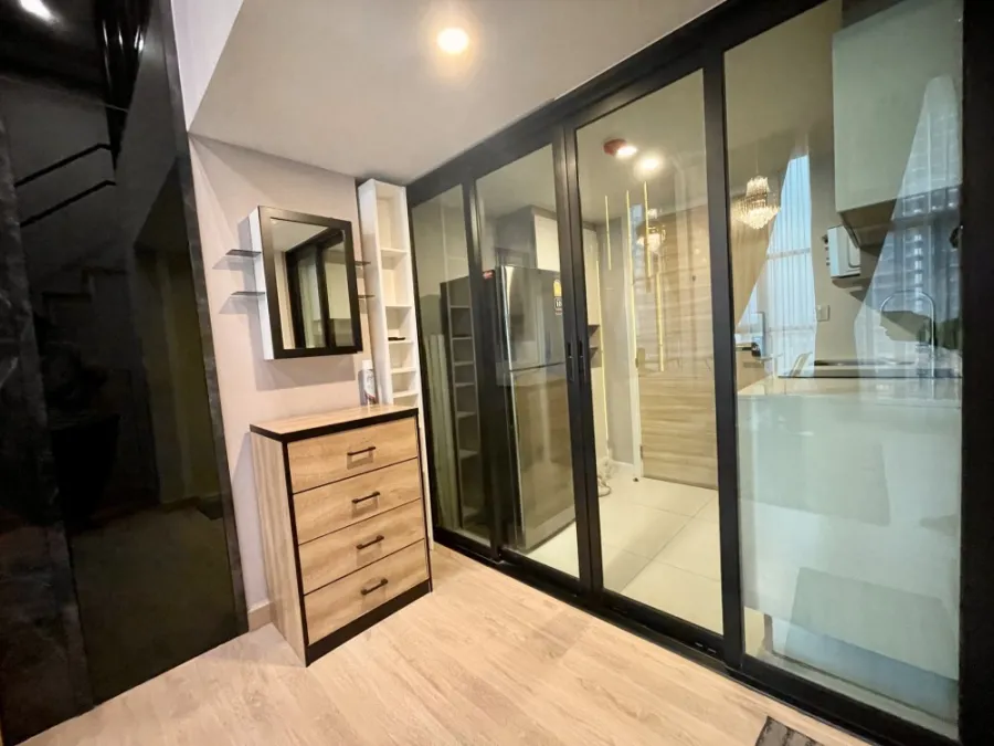 Condo for rent Knightsbridge Duplex Tiwanon, Duplex room, fully furnished, fully built-in Hurry up and reserve now.