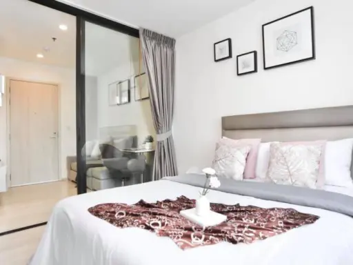 Condo for rent Life Asoke, very beautiful room, Makkasan garden view, fully furnished, ready to move in. Don't miss it. images