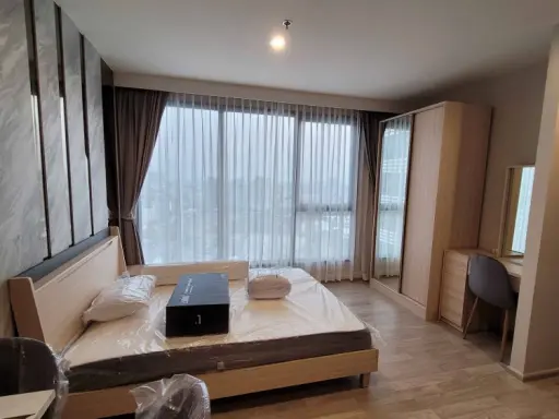 For sale Ideo Mobi Sukhumvit Eastgate, 23rd floor, very beautiful city view, room decorated with Buit-In, great walls, book now, very worthwhile.