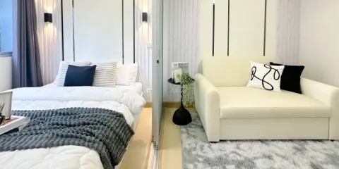 ห้องมาใหม่ พลัม รังสิต ทำห้องใหม่หมด ราคาดีมากก วิวสวน เห็นสระ
