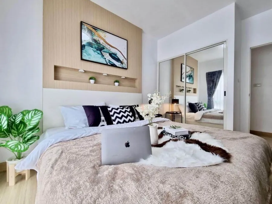 ขาย คอนโด A space Me สุขุมวิท 77 ห้อวตกแต่งสวยสุดปัง Interior บิ้วอินไม้ทั้งห้อง สนใจรีบจองเลยจร้า
