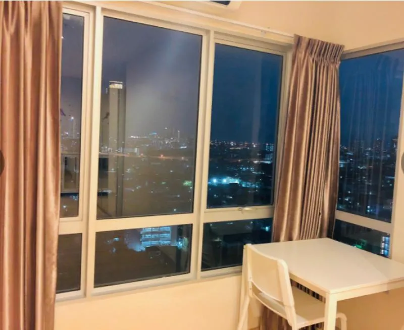 Condo for rent, Motif Condo, Wongwian Yai, beautiful view, even at night, great view turn in a calm way no building blocks