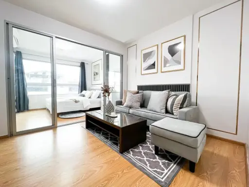 Condo for rent, Rattanathibet, 5th floor. Nice room, fully furnished. Book now!