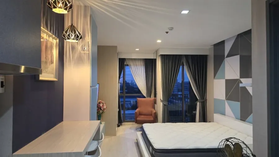 ให้เช่า Rhythm Rangnam เฟอร์นิเจอร์บิ้วอินครบ ชั้น 12 ห้องวิวบีทีเอส แบบนี้ต้องจอง