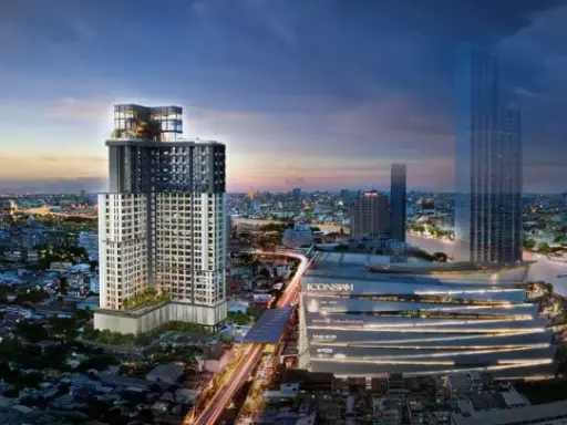 Down payment for sale, Rhythm Charoen Nakhon Iconic, 10th floor, spacious room, good location, attractive project, interested, book now.