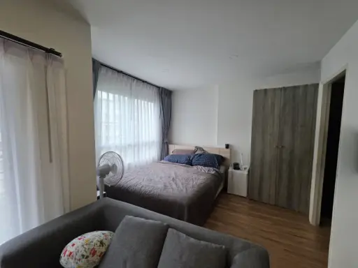 Condo for rent, Lumpini Ville Phra Nang Klao-Riverview, ready to move in, fully furnished, electrical appliances ready, book now, don't miss out on th