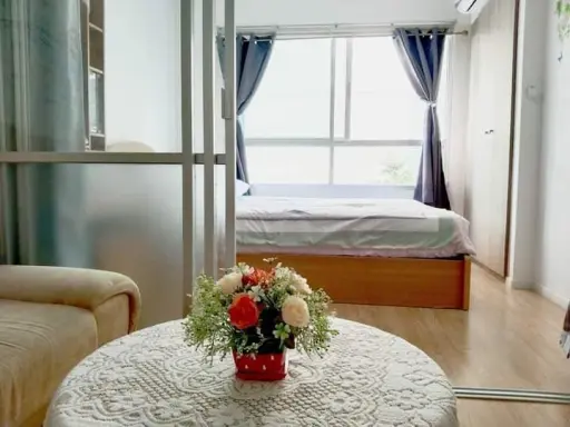 For sale, Lumpini Ville On Nut 46, Building A, 3rd floor, garden view, shady, comfortable, buy now, very nice, urgent.