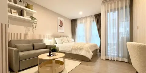 ให้เช่า Aspire รัชโยธิน ชั้น 4 ห้อง STUDIO สวย ตกแต่งสไตล์มินิมอล น่าอยู่สุดๆ ไม่จองพลาดมาก