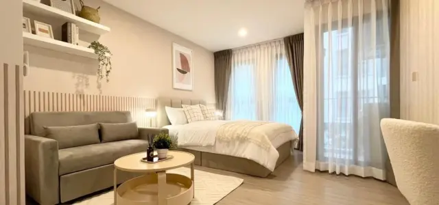ให้เช่า Aspire รัชโยธิน ชั้น 4 ห้อง STUDIO สวย ตกแต่งสไตล์มินิมอล น่าอยู่สุดๆ ไม่จองพลาดมาก images