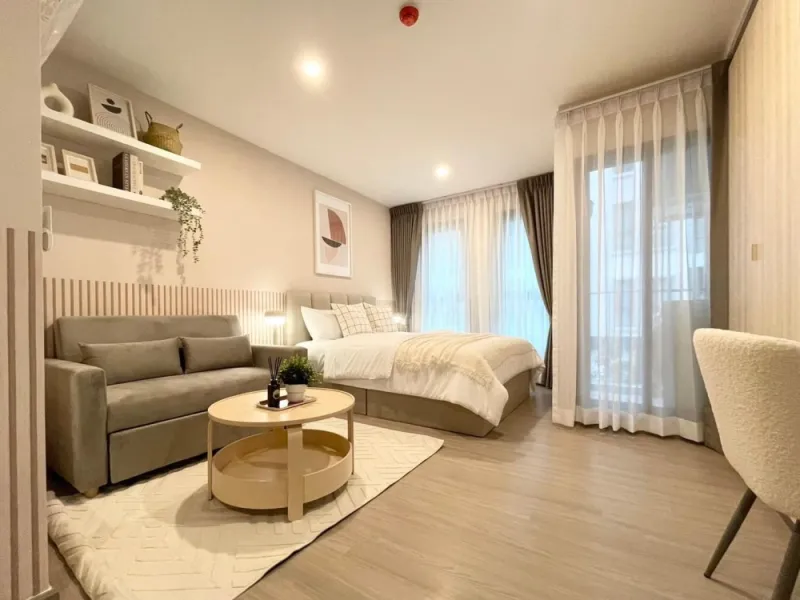 ให้เช่า Aspire รัชโยธิน ชั้น 4 ห้อง STUDIO สวย ตกแต่งสไตล์มินิมอล น่าอยู่สุดๆ ไม่จองพลาดมาก