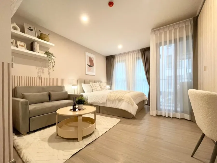ให้เช่า Aspire รัชโยธิน ชั้น 4 ห้อง STUDIO สวย ตกแต่งสไตล์มินิมอล น่าอยู่สุดๆ ไม่จองพลาดมาก